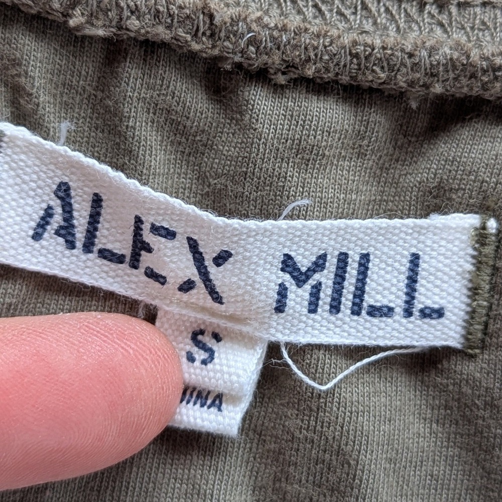 Alex Mill Cotton Terry Zip Front Jumpsuit Military Green Sz S - Picture 11 of 14